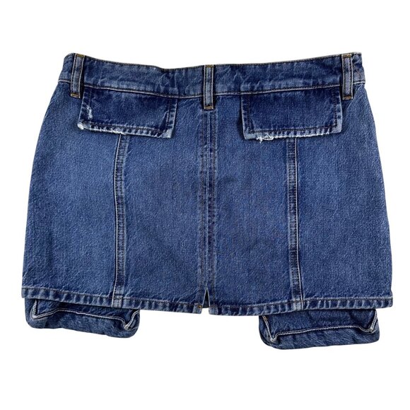 3x1 N.Y.C. Womens Celine Cargo Denim Mini Skirt Size 24 Made In Italy - Picture 5 of 8